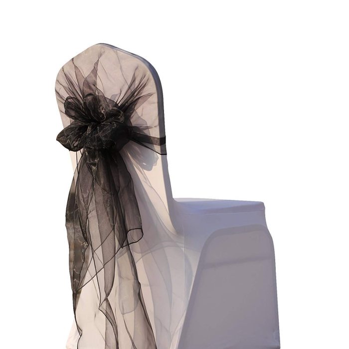 10 Stück schwarze Organza-Haube – Bild 1