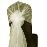 10Pc Ivory Organza Hood