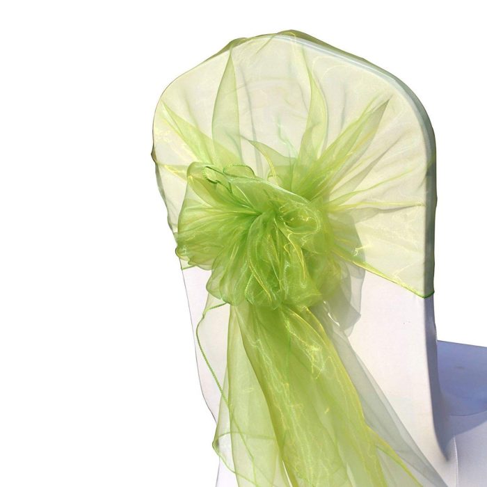 10 Stück Salbeigrüne Organza-Kapuze – Bild 1
