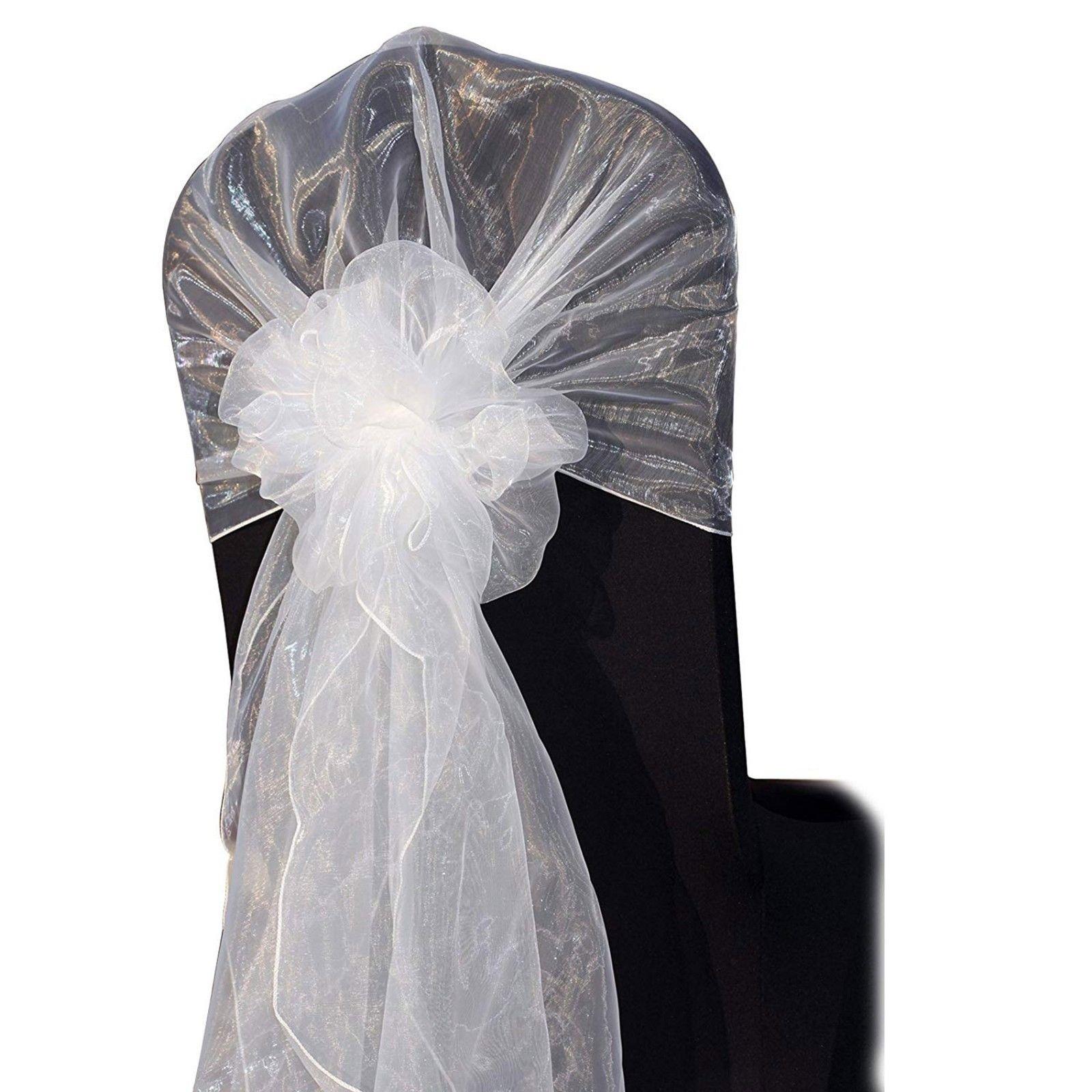 113977300.jpeg 10Pc White Organza Hood - Image 1