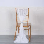 Chiffon Chiavari Vertikal Tropfen Weiß