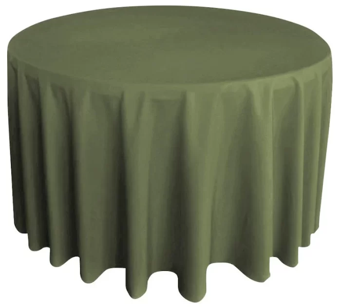 54" Runde Salbei Grün Polyester Tischtuch – Bild 1