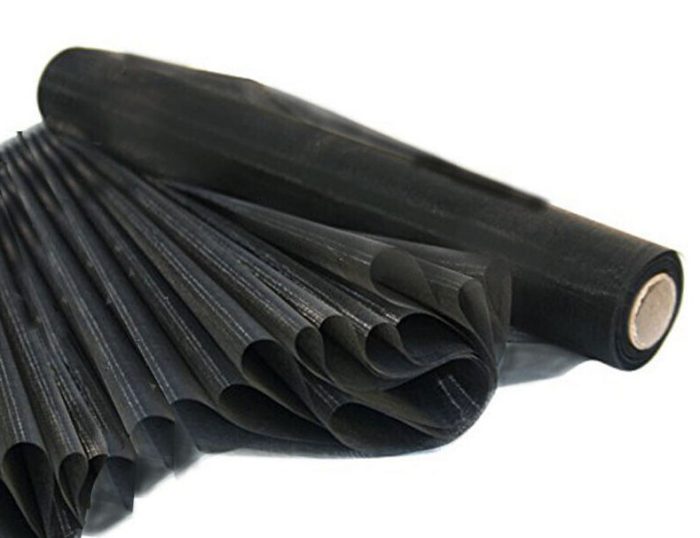 Schwarze Organza-Rolle – Bild 1