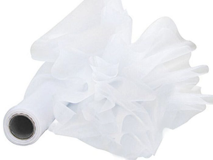weiße Organza-Rolle – Bild 1